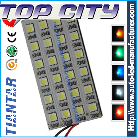 Topcity 24-SMD 4*6 CM 5050 LED PCB Panel Lights, Dome Lights, Interior Panel Lights,Accent Lights - Car LED Interior Panel Lights